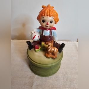 Vintage Berman Anderson Rotating music box Ragedy Andy